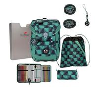 DerDieDas ErgoFlex Easy Exklusiv Superflash - Set de mochila escolar 5 piezas 950g (Super Truck)