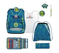 DerDieDas mochila escolar ErgoFlex Light Set 6 -piezas Mission to Mars azul