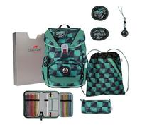 DerDieDas Mochila Escolar ErgoFlex Light Superflash Set 6 -Piezas Super Truck Verde