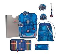 DerDieDas mochila escolar ErgoFlex Tiny Set 6 -piezas Turbo Speed azul