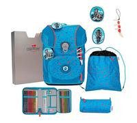 DerDieDas ErgoFlex Tiny Juego de mochilas escolares 8 piezas azul