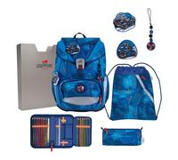 DerDieDas Juego de mochilas escolares ErgoFlex 5pcs. azul