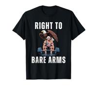 Derecho a las armas desnudas George Washington 4 de julio divertido Camiseta