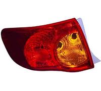 Derecho-PILOTO TRASERO-sin portalámparas-Ambar-Rojo-Exterior IPARLUX compatible con TOYOTA COROLLA Sedan 4P (07->10)