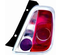 Derecho-PILOTO TRASERO-sin portalámparas-Blanco-Rojo IPARLUX compatible con FIAT 500 (07->)