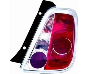 Derecho-PILOTO TRASERO-sin portalámparas-Blanco-Rojo IPARLUX compatible con FIAT 500 (07->)