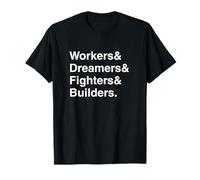 Derechos laborales Ampersand Camisa Trabajadores Soñadores Constructores Camiseta