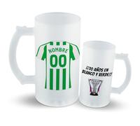 DEREGALOOS Jarra Personalizada Fútbol. Regalo Original Hombre. Nombre y Número Personalizable. Detalle Especial para Cumpleaños. Día del Padre (Córdoba)