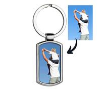 DEREGALOOS Llavero con Foto Personalizado | Varios modelos a elegir | Regalos personalizados con foto | Llaveros para el Día del Padre, Día de la Madre, San Valentín, Amigos (Metal semi ovalado)