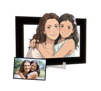 DEREGALOOS Marco Personalizado con Foto Estilo Anime Mágico Japonés | Cuadro Personalizado Artístico con IA y 4 Estilos Únicos | Regalo Original para Familia, Amigos, Profesora, Fin de Curso