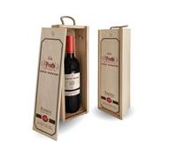 DEREGALOOS Set de Vino Personalizado Profesores | Regalo Original Personalizado | Caja de madera con o sin Botella de Vino | Regalo Fin de curso (Crianza Ramón Bilbao, Profe gran reserva)