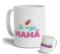 DEREGALOOS Taza de cerámica divertida para Madres. Taza de café Regalo día de la Madre. Regalo Original con frase para mujer. Tazas divertidas con frase. (Galaxia)