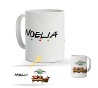 DEREGALOOS Taza Friends Personalizada con Nombre. Taza Desayuno Friki. Regalo Amigo Invisible Original. Regalos frikis personalizados. Varios diseños.