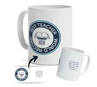 DEREGALOOS Taza Personalizada con nombre para Profesores. Tazas de Desayuno personalizada Profesores. Regalo Original para Profes. Regalos Profes Navidad. Regalo fin de curso. Best Teacher.