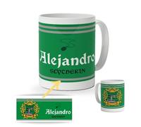 DEREGALOOS Taza Personalizada Mago con Nombre. Tazas Frikis Desayuno Magos. Regalo Original personalizado. Regalo Amigo Invisible. Escudo.