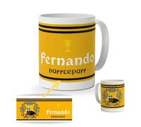 DEREGALOOS Taza Personalizada Mago con Nombre. Tazas Frikis Desayuno Magos. Regalo Original personalizado. Regalo Amigo Invisible. Escudo.