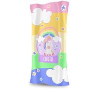 DEREGALOOS Toalla Infantil Personalizada con Nombre. Diseño Animales Dinosaurios Sirenas Unicornios Piratas. Toalla Infantil Playa Piscina Niños Verano. Regalo Original Niños (Unicornio 2, 70X140)