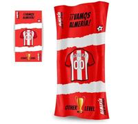 DEREGALOOS Toalla Personalizada con Nombre y Equipo de fútbol. Regalos Personalizados fútbol Almería Regalo Original para Aficionados del Fútbol. Regalo Mundial futbolistas.