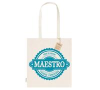 DEREGALOOS Tote Bag Algodón Orgánico para Profesores | Bolsa con Asas para Maestras 140g/m2 | Regalo Fin de Curso | Bolsa Multiusos para Profes | Regalos Originales (Eres El Mejor Maestro)