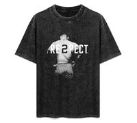 Derek Jeter Respect New York Baseball Mens T-Shirt Printed Graphic Top Unisex Black tee XL