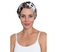 Deresina - Diadema cruzada extra ancha con gorro de bambú suave para mujer, diadema para alopecia, pérdida parcial del cabello (moca, talla única)