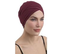Deresina Gorro de Quimioterapia W-Front de Bambú para Mujer - Turbante Suave y Transpirable para Alopecia y Caída del Cabello (Mulberry - Talla única)