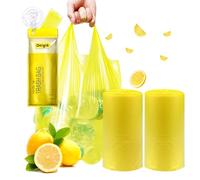 Dergik Bolsas grandes de eliminación de pañales para adultos (18 x 23 pulgadas), 96 unidades, aroma a limón, eliminación discreta de residuos para ancianos, bolsas de basura para bebés, productos