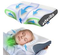 Derila Almohada Viscoelástica Memory Foam, Soporte Cervical, Funda Lavable (Paquete de 1) Almohada para Personas Que Duermen de Lado, Espalda y Boca Abajo