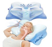 Derila Ergo Almohada Cervicales y Cuello Viscoelástica, Diseño Mariposa, Mejor Calidad de Sueño y Tecnología de Enfriamiento, Dormir de Lado, Espalda y Estómago