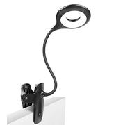 Deringighting - Luz LED de 28 LED para proteger los ojos con cuello flexible, 3 colores x 3 brillos recargable por USB, luz de escritorio, color negro
