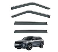 Derivabrisas para Chery Tiggo 7 High-Performance Edition MK3 2024+, Ventanillas Deflectores de Viento y Lluvia con Rayas Brillantes Protector de Lluvia,4PCS