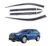 Derivabrisas Viseras Deflector para Toyota RAV4 MK5-XA50 2020-2025 6pcs Extended Version, Deflectores de Viento Ventana Antilluvia con Rayas Brillantes Accesorios