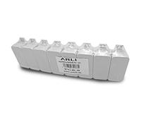 Derivación para entornos húmedos IP55 8 x 90 x 43 x 40 mm Montaje anclado con außenliegenden lengüetas de montaje salpicaduras Cable derivación Cajas de conexiones Spitzenspannung Caja de distribución - Carcasa vacía, distribución de lata caja vacía plástico Arli 90 x 43 x 40 mm IP 55 8 unidades)