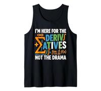 Derivados No Drama Divertido Estudiante de Matemáticas Cálculo Maestro Camiseta sin Mangas