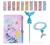 DERJDISF Diario de Niña - Regalo Original para Niñas de Años, Conjunto de Diario Secreto con Candado y Bolígrafo de Sirena