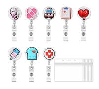 DERJDISF Enfermera Saturada y Accesorios Médicos - Conjunto de Lanyards Médicos y Llaveros Retráctiles, Óptimas Presentes para Médicos y Enfermeras, Salvabolsillos y Abre Cinturones