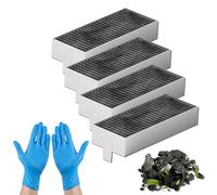 DERJDISF Filtros Campana Extractora - Set De 4 Filtro Campana Extractora, Incluye 2 Pares De Guantes, Compatible con Sieme Hz9vrcr0 17004796/Bosc Hez9vrcr0 17004805/Neffs17004806