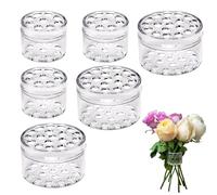 DERJDISF Floral Frog - 6 Soportes para Tallos en Espiral Ikebana, Espirale Ikebana para DIY Artesanía Floral, Soporte de Plástico Transparente (2 Tamaños)