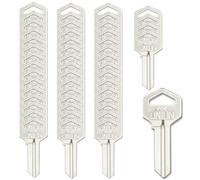 DERJDISF Llave En Blanco, La Herramienta de Repuesto Nuevo Sin Cortar con 27mm Longitud 2 Ranuras - Un Paquete de 50uds para una solución Integral