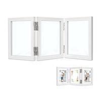 DERJDISF Marco Triple, Marcos de Fotos Multiples Plegable Collage Bisagra Regalo Pared Escritorio Decorar