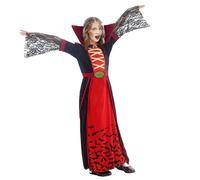 DERJLY Disfraz Vampiro Niña de Halloween: Vampirina Vestido Adecuado Halowin Para Carnaval Mascarada Cosplay Fiesta