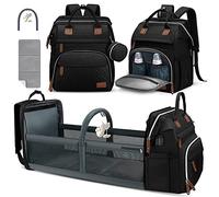 DERJUNSTAR Mochila para pañales, bolsa de bebé grande con cambiador, espalda y correas acolchadas gruesas, compartimento para laptop, mochila de viaje impermeable con puerto USB, multifunción para