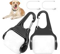 Derlights Luz LED para collar de perro, recargable por USB, impermeable IP65, seguridad para la oscuridad, Plástico Acrilonitrilo butadieno estireno