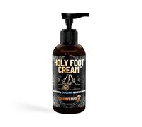 Derm Dude Holy Foot Cream Crema hidratante para talones secos y agrietados, removedor de olores de pies, removedor de olores de pies, Deoplex y aloe, cañas de coco