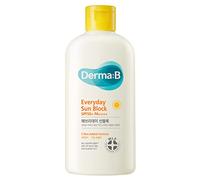 Derma B Everyday Sun Block - Protector solar de gran tamaño SPF50+ PA++++ 6.71 onzas líquidas, 200 ml, hidratante ligero SPF de rápida absorción, protector solar no pegajoso para piel húmeda, loción