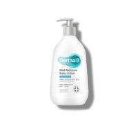 Derma B Loción corporal humectante suave 400ml, sin fragancia para pieles secas y sensibles con hamamelis y escualano, humectante sin perfume