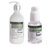 DERMA FACTORY - Niacinamide 10% Body Lotion - 300ml (1ea) & 20% Serum - 150ml (1ea) Set