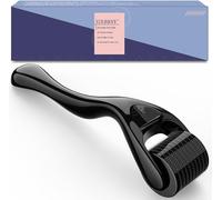 Derma Roller - Kit de microagujas de titanio, rodillo de barba para uso doméstico, 0,25 mm (negro)