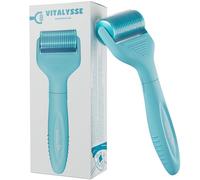 Derma Roller - Rodillo de microagujas con cabeza reemplazable para hombres y mujeres - Rodillo Derma para cuero cabelludo y cuerpo - Dermaroller de titanio (1200 agujas)