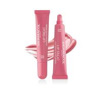 Dermacol Lip Treat Bálsamo labial con esferas rellenadoras de ácido hialurónico - Tratamiento hidratante vegano con textura Melting Touch, brillo y color, 10 ml, no. 5 - Pink Kiss